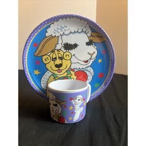 Lamb chop 1993 vintage plate and cup Shari Lewis
